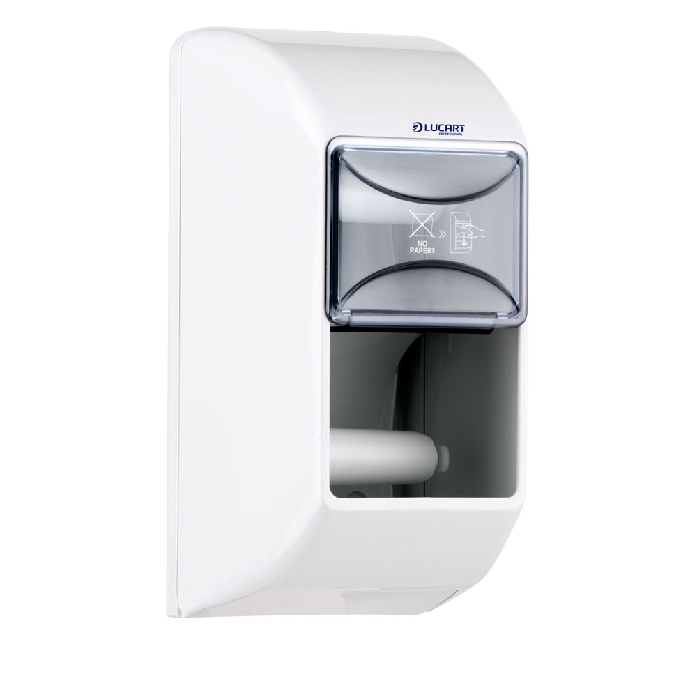 Lucart Professional Zwillingsspender Doppelspender Toilettenpapier schiebe Fenster