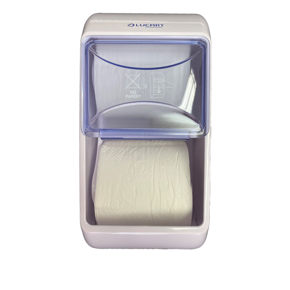 Lucart Professional Zwillingsspender Doppelspender Toilettenpapier schiebe Fenster
