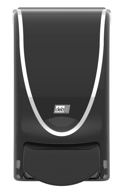 deb stoko Seifenspender, Translucent schwarz / chrom