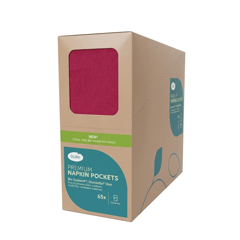 Bio Dunisoft Duniletto Slim Bestecktasche Bordeaux (65 Stück) – 40x33 cm