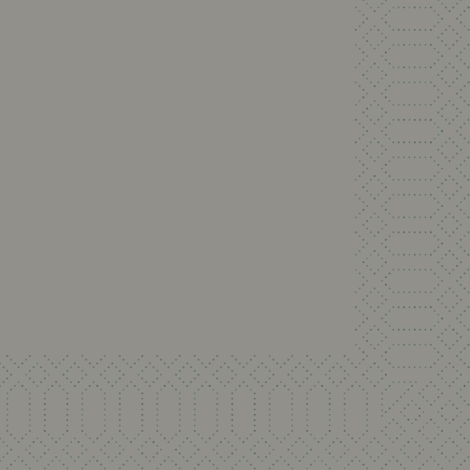 Serviette Duni Zelltuch granite grey grau 33x33cm 1/4 Falz 3-lagig