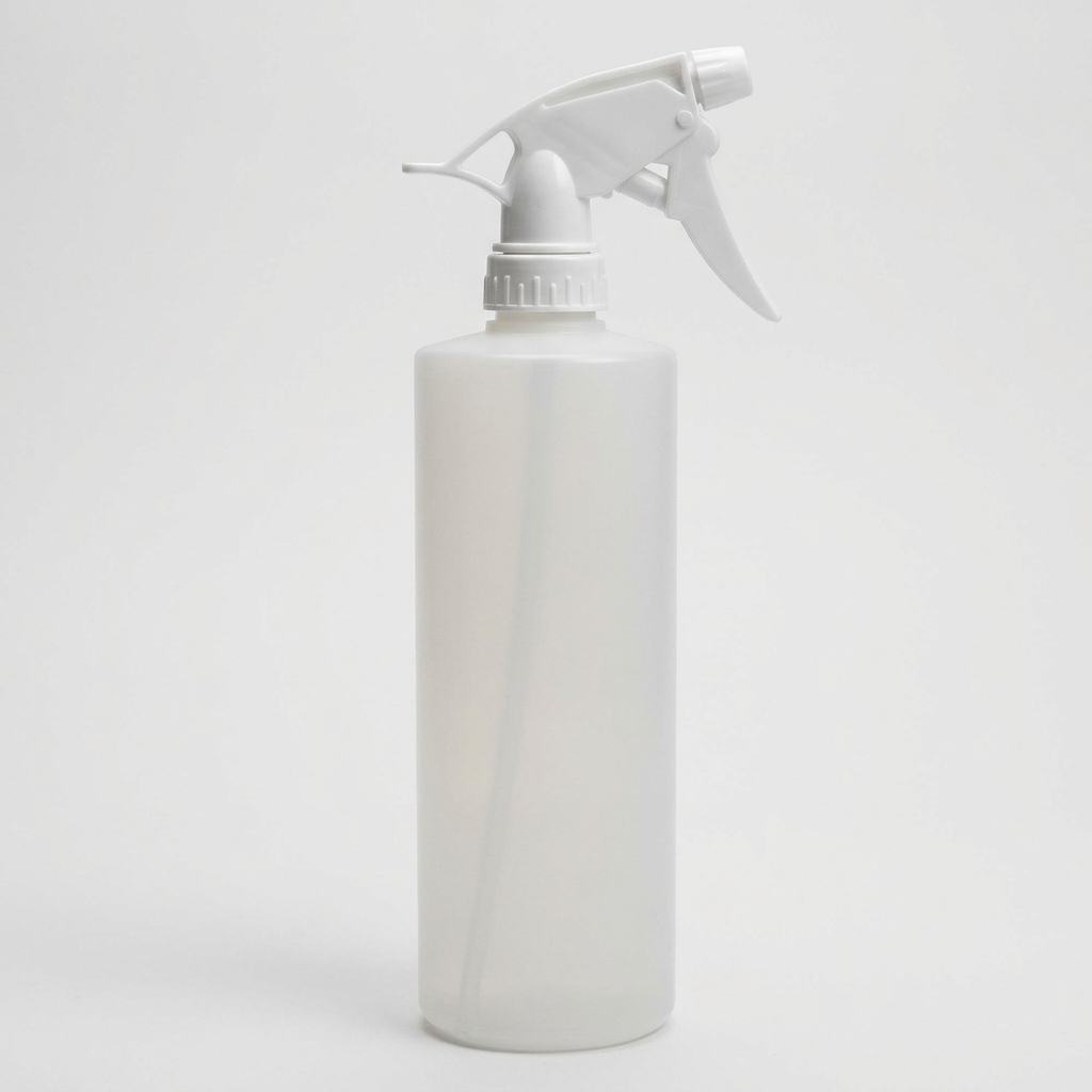 1000 ml HDPE-Leerflasche mit Sprühkopf – Natur Transparent (1 Liter)
