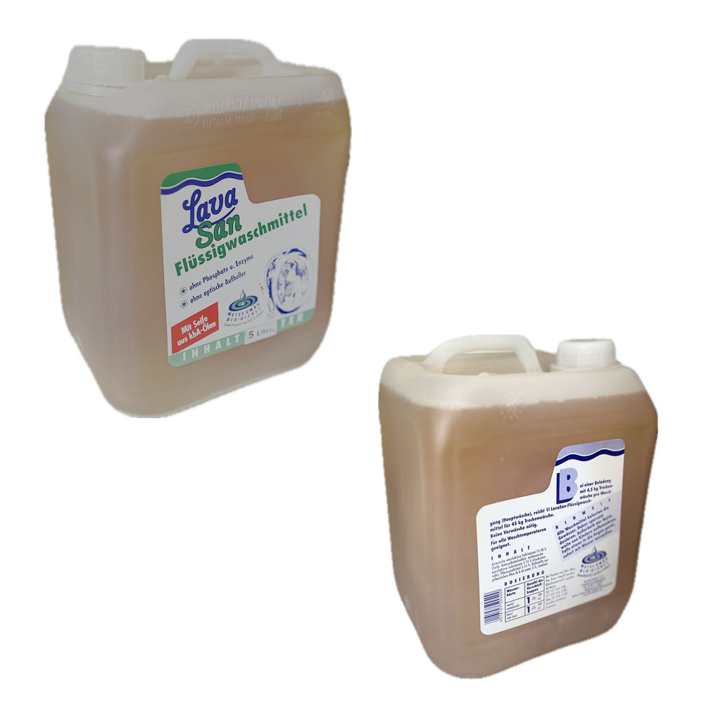 LavaSan Flüssigwaschmittel 5 Liter – Frei von Phosphaten, Enzymen & optischen Aufhellern