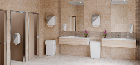 Waschraum Spenderserie modernes Design weiß