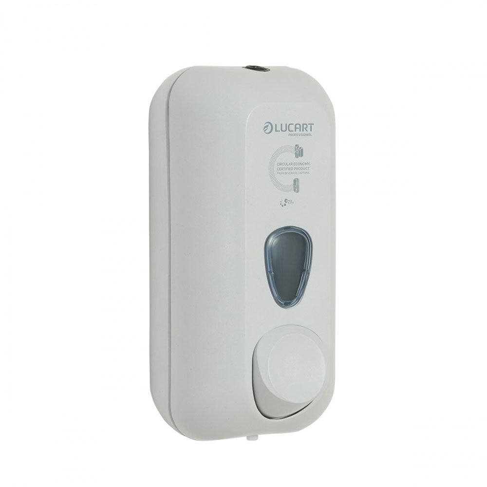 Seifenspender aus nachhaltigem Material recyceltes Kunststoff weiss