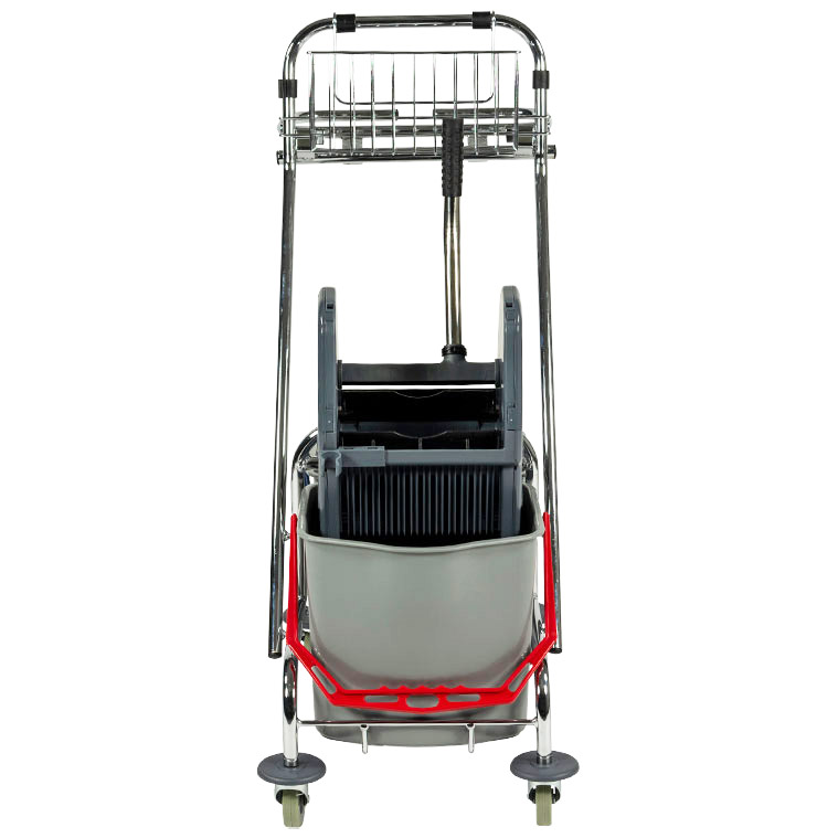 Putzwagen, Doppelfahrwagen, Doppelfahreimer Chrom PRO
