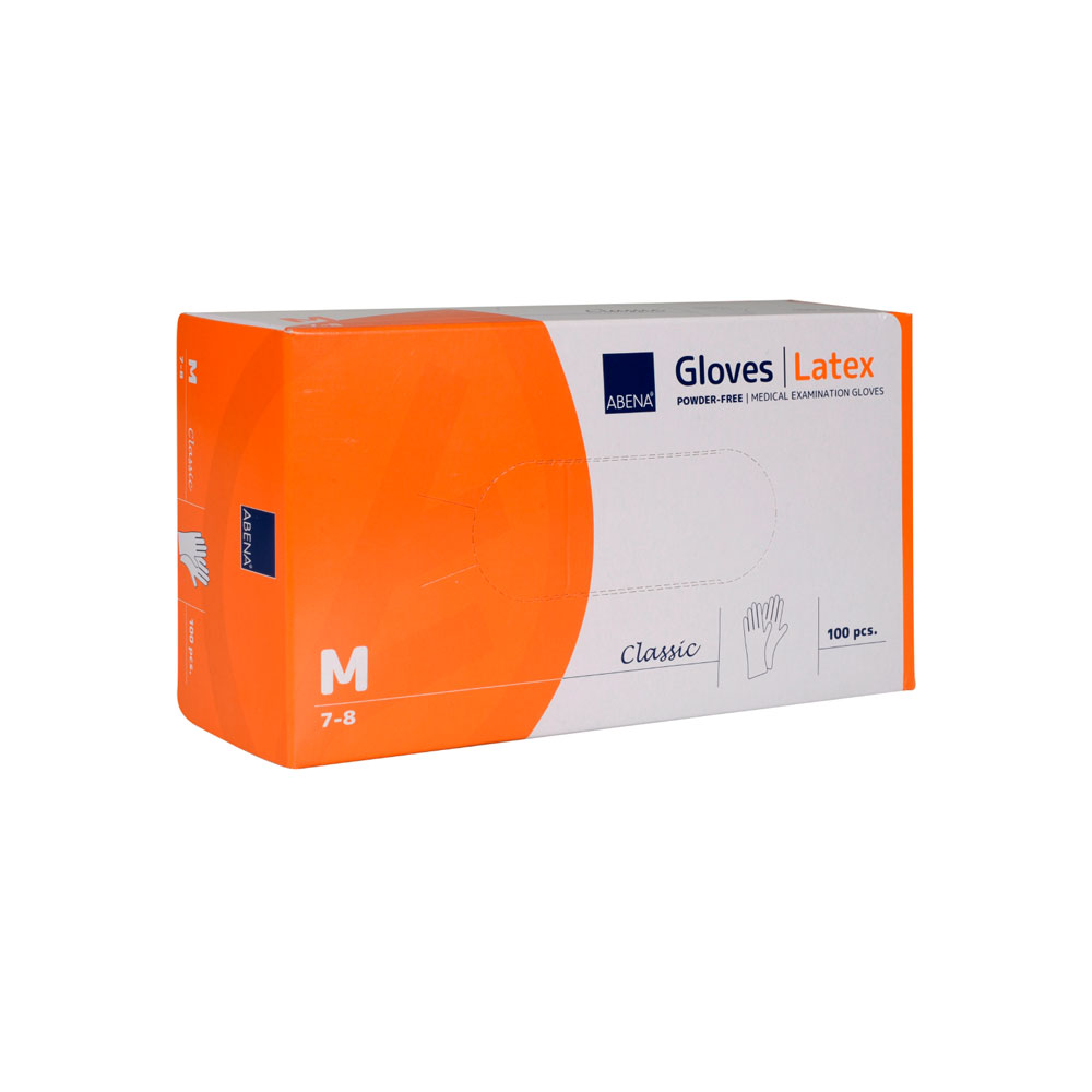 Latex Handschuhe Gr. M, 7-8, puderfrei 100 Stück / Box