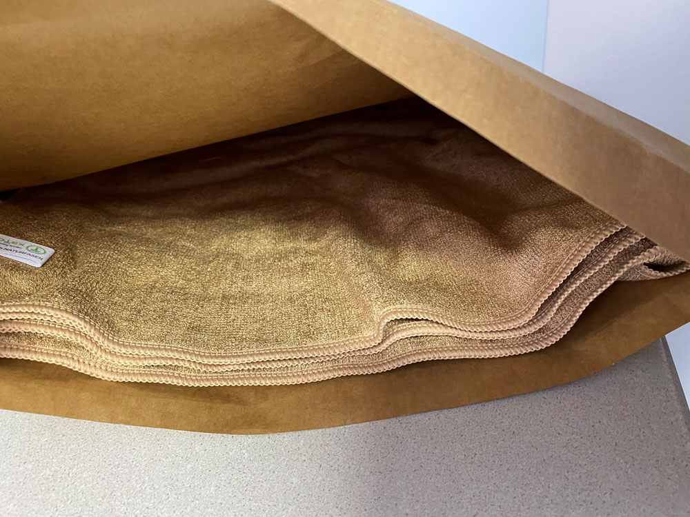 Wischtuch ohne Plastik im Tuch ohne Plastik verpackt