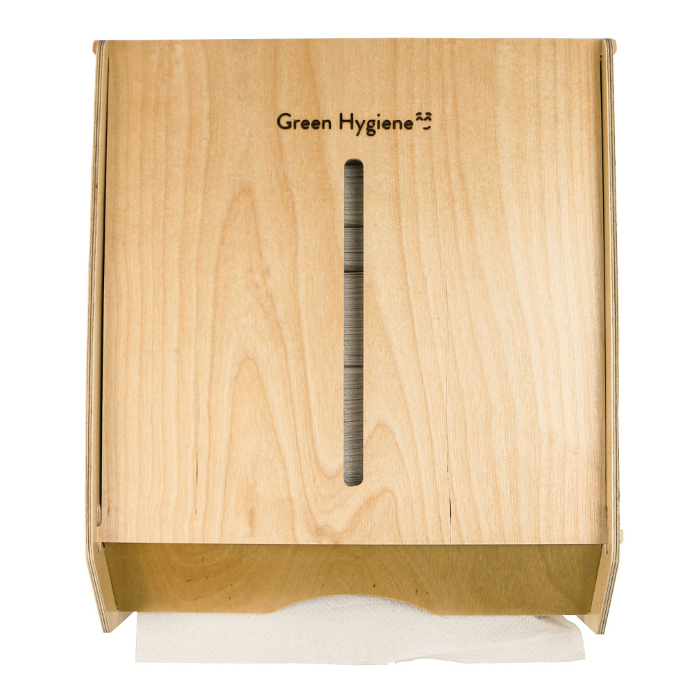 Wolkenkratzer Green Hygiene, Holzspender für Falhandtuchpapier