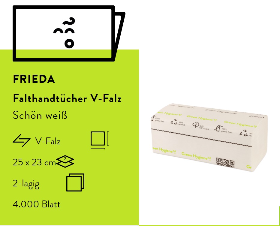 Green Hygiene Frieda Z-Falz, 25x23 cm