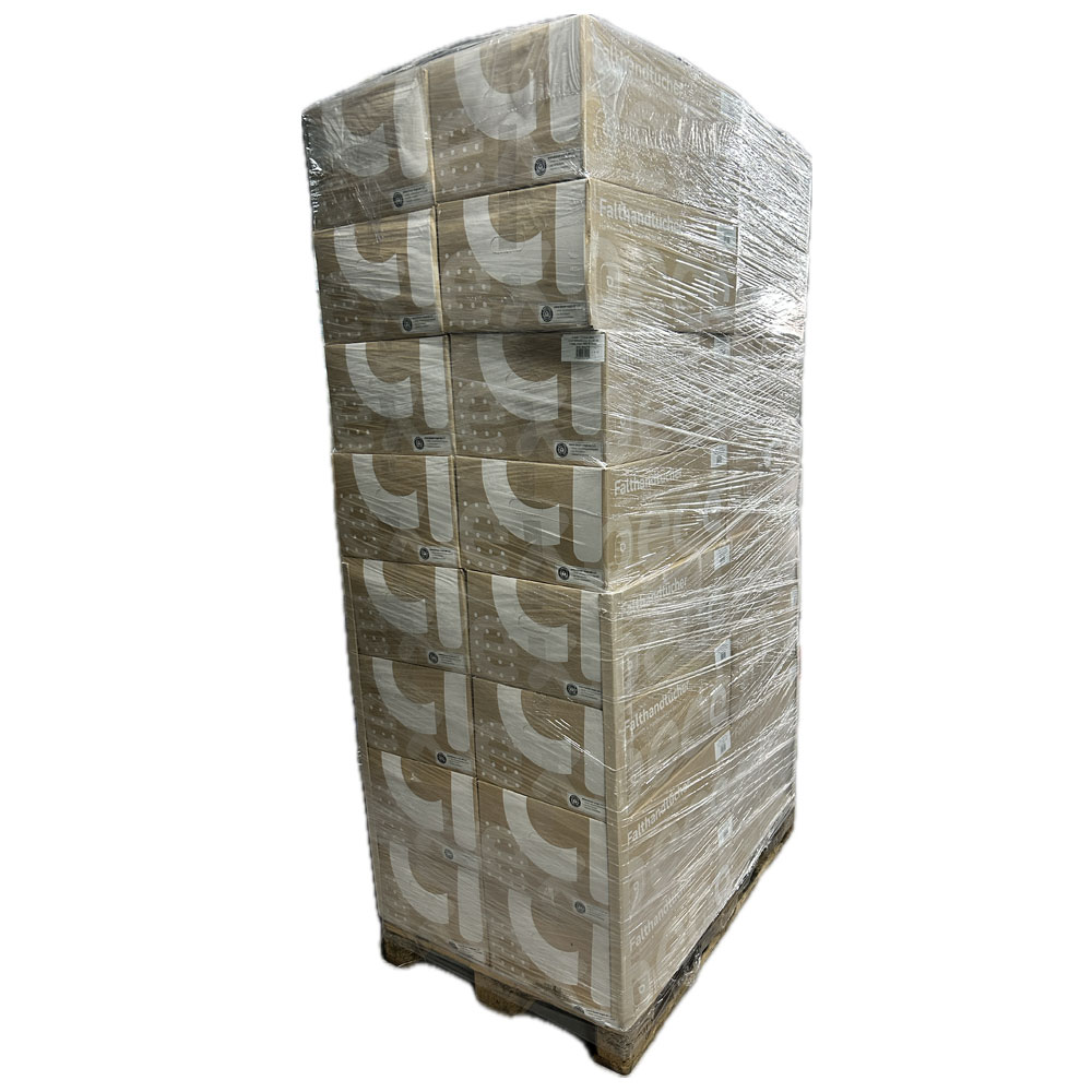 Palette Falthandtuch 1-lagig Recycling Handtuchpapier DC-Falz Lagenfalz