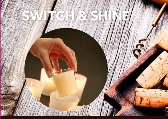 Duni Switch & Shine Nachfüller – 12 Stück (2x6) Kerzen-Refills