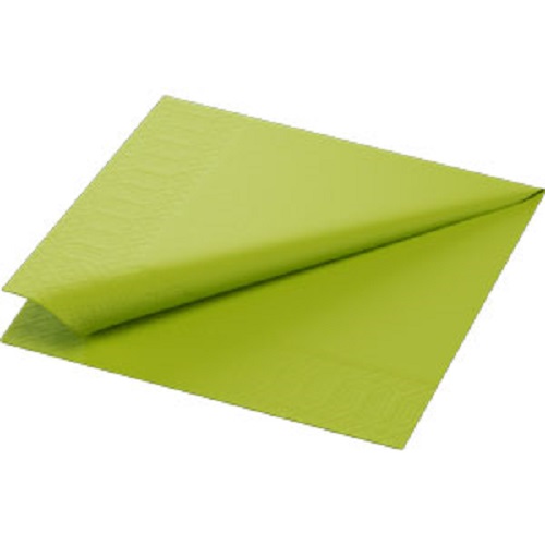 Duni Zelltuch-Servietten Kiwi 33 x 33 cm – 3-lagig, 1/4 Falz – 1.000 Stück (Großpackung)