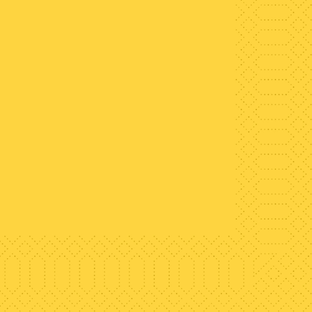 DUNI Zelltuch Serviette gelb 33x33 cm 1/4 Falz 3-lagig