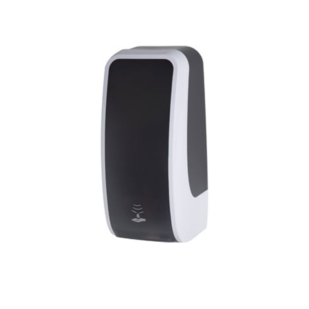 schwarz/weiss Spender mit Sensor zur automatischen Ausgabe von Desinfektionsmittel für die Hände