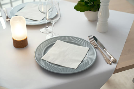 1000 Duni Servietten Weiß 40 x 40 cm – 3-lagig