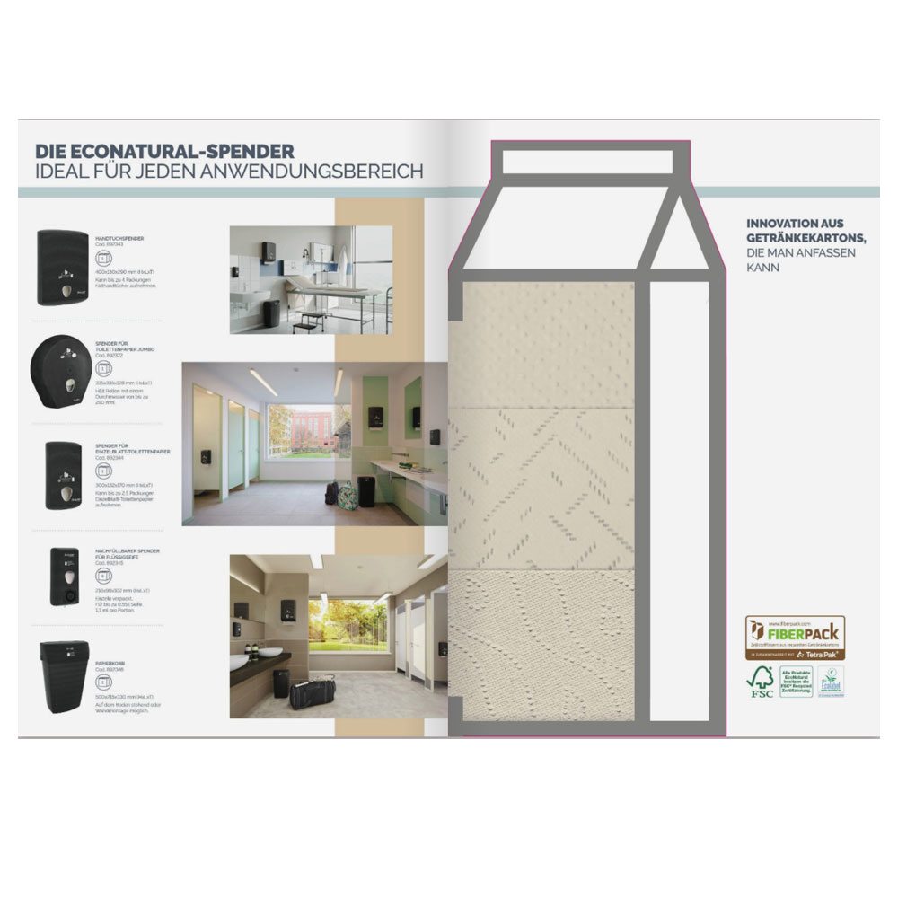 Hygienespender aus Recycling Material: Toilettenpapierspender, Seifenspender,  Papierkorb