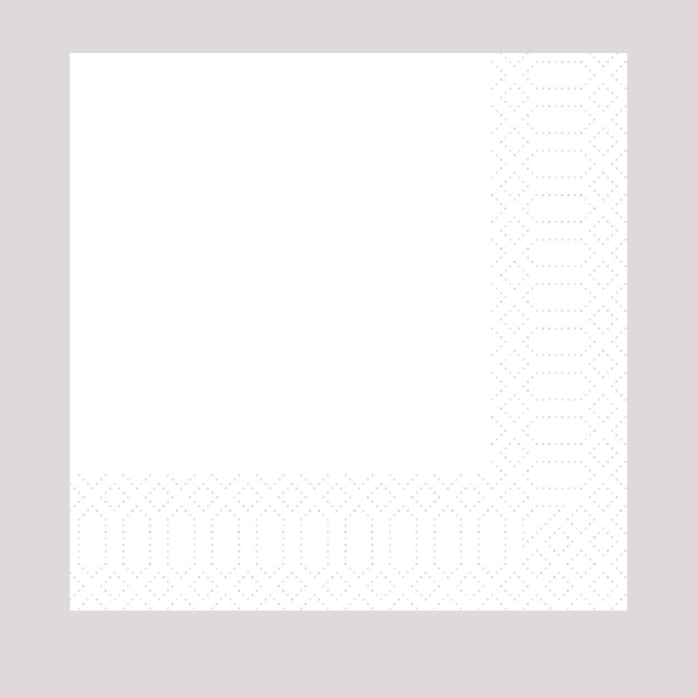 Serviette Duni Zelltuch weiß 40x40 cm 3-lagig