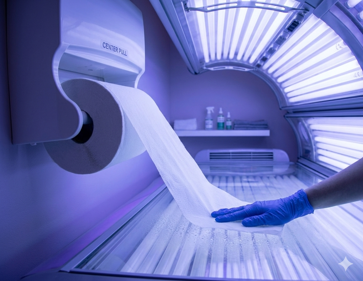 Midi Papierhandtuchrolle 1-lagig, Weiß – 300m (6er Pack)