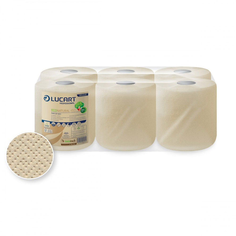 450 Blatt Mehrzweck Putzrolle für M-Box 2-lagig Innenauszug, Recycling