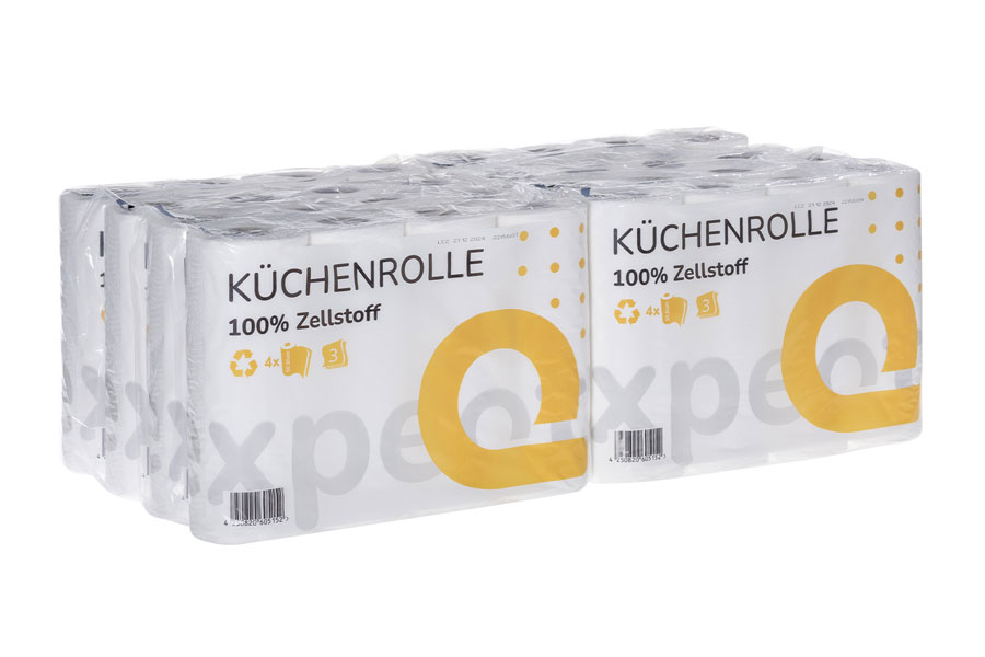 XXL-Pack Küchenrollen Zewa Küchenkrepp Küchenpapier 3-lagig 8x4 Rollen = 32 Rollen