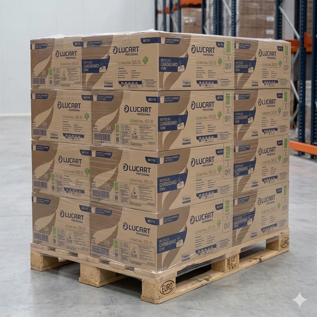 Palette: Lucart Handtuchrollen Identity 2.0 Cardboard Core
