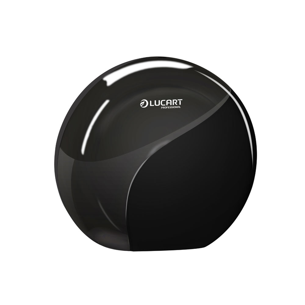 Minijumbotoilettenpapierspender, schwarz, für Rollen Durchmesser 19 cm