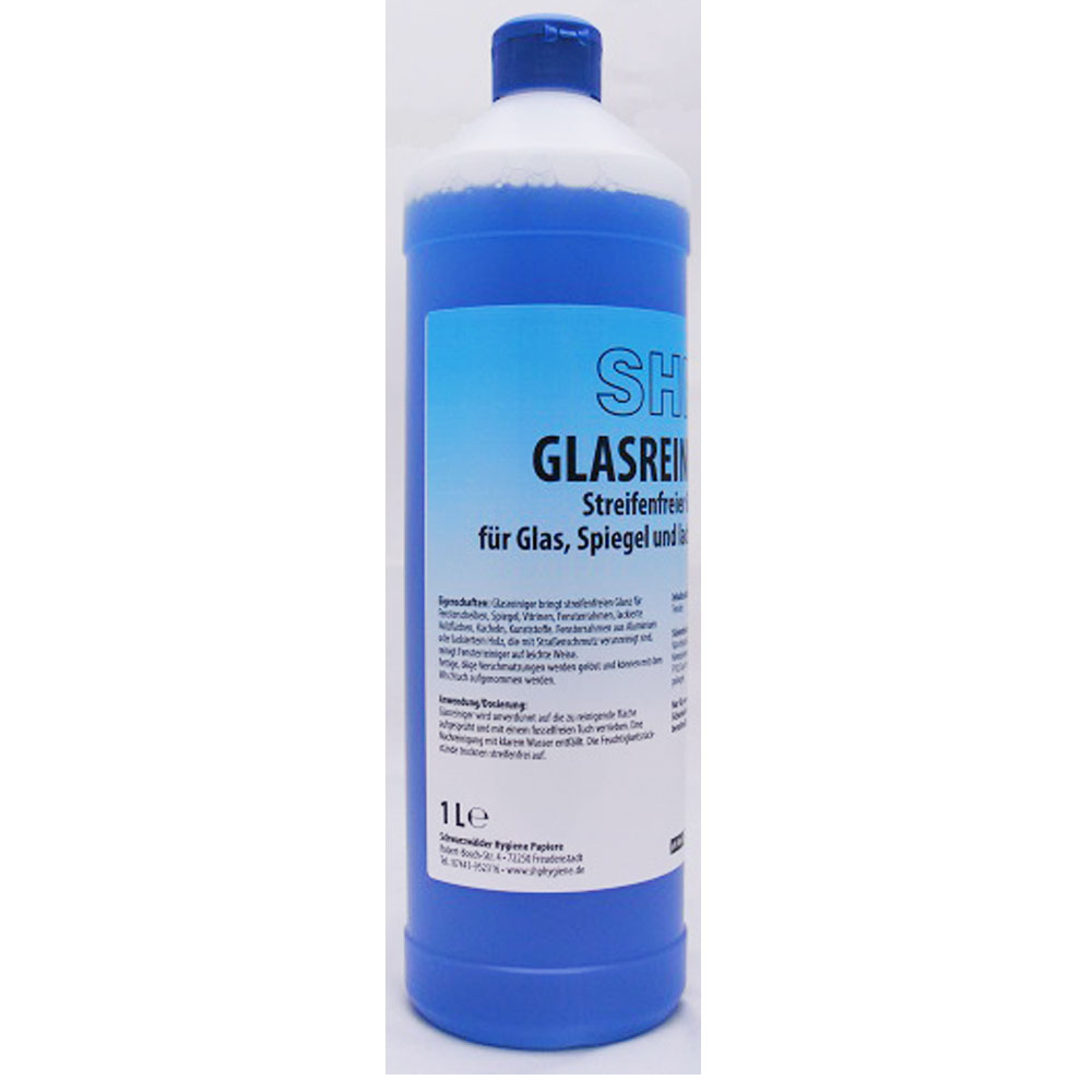 1 Liter Glasreiniger für streifenfreien Glanz auf glatten Flächen