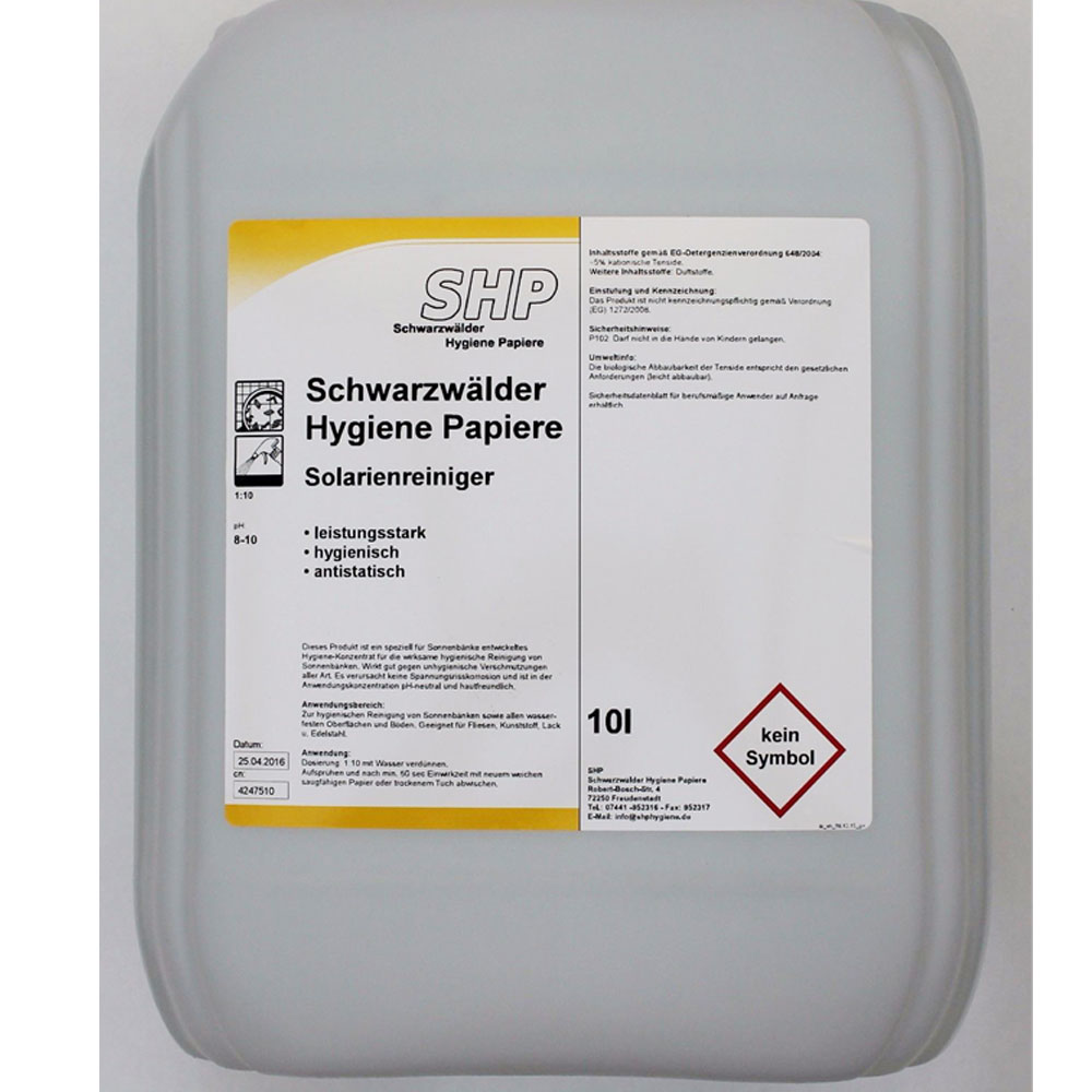 10 Liter Solarienreiniger Konzentrat zur Sonnenbankdesinfektion