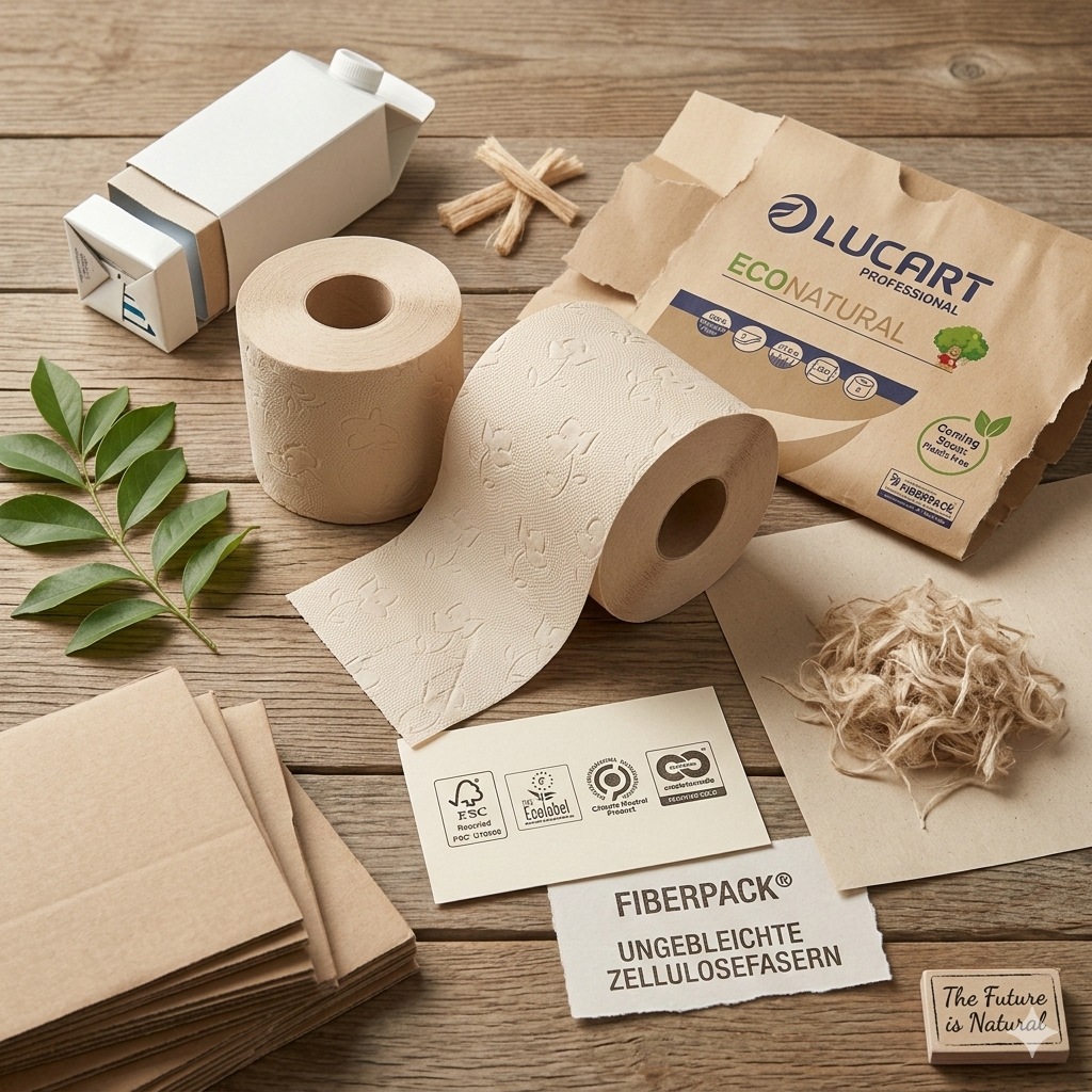 64 Rollen, Öko Toilettenpapier, Lucart Eco Natural 250