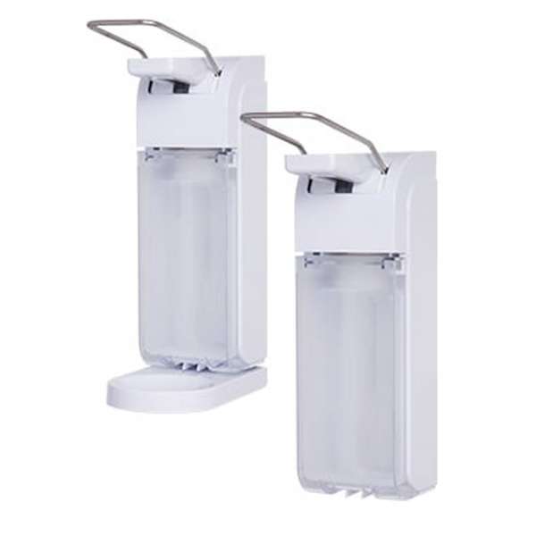 Armhebelspender Desinfektionsspender weiß für 500 ml +1000 ml Euroflasche