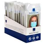 150 medizinische Gesichtsmasken blau mit Gummiband 3-lagig