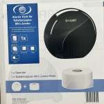 Starter Pack Minijumbo Toilettenpapierspender schwarz inkluse 1 Rolle