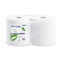 Jumbo-Toilettenpapier 380m Recycling 2-lagig Toilettenpapierrollen 6 Stück 