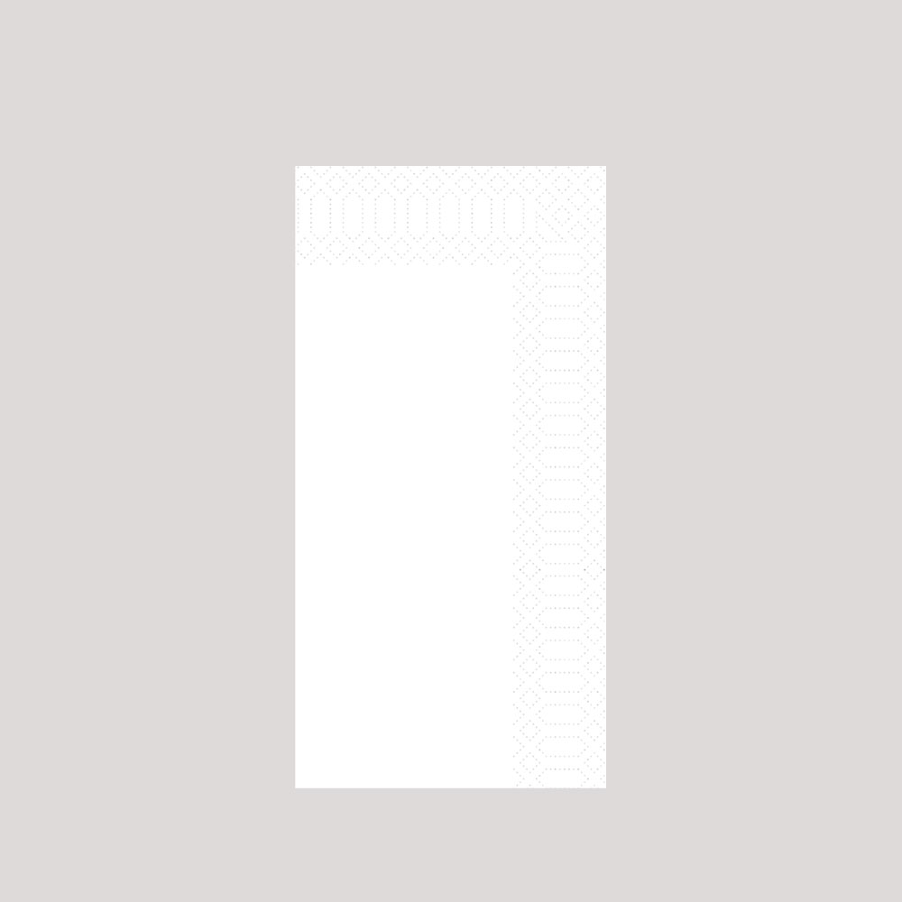 250x Servietten Duni Nr 211031 Zelltuch 3-lagig Weiß 1/8 Buchfalz 33x33 cm 