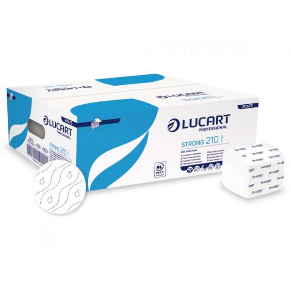 Strong 210I Einzelblatt Bulk Pak Interfalz Toilettenpapier 2-lagig 10x21cm