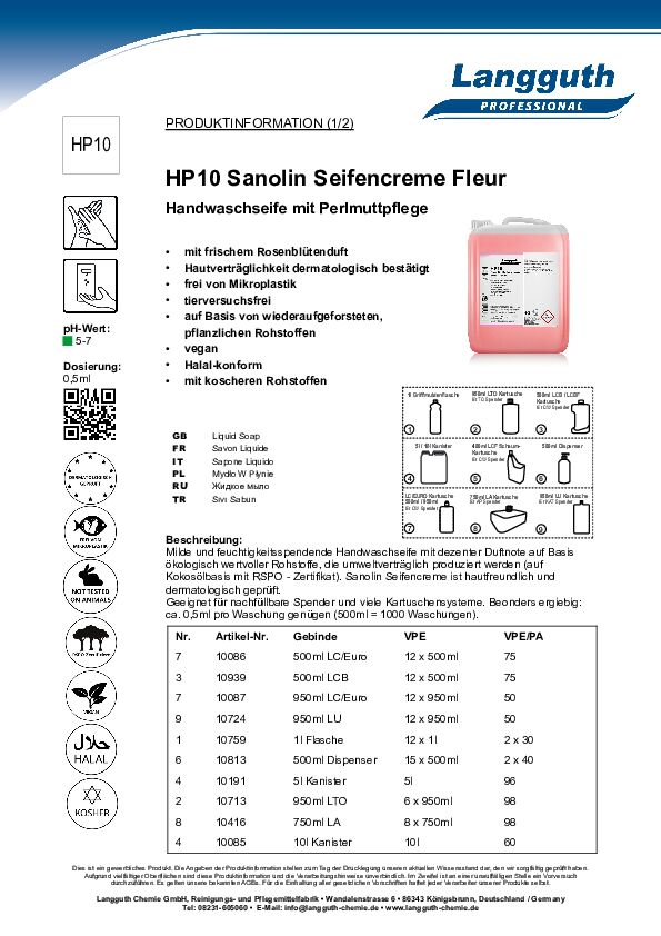 Datenlatt Sanolin Seifencreme, rosa-rot, 10085